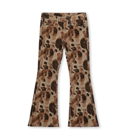 κοριτσίστικο παντελόνι flare Original Marines με animal print μοτίβο