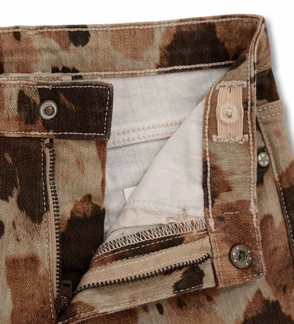 κοριτσίστικο παντελόνι flare Original Marines με animal print μοτίβο