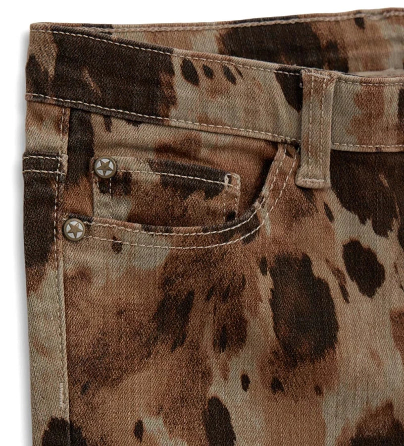 κοριτσίστικο παντελόνι flare Original Marines με animal print μοτίβο