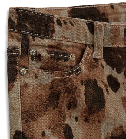 κοριτσίστικο παντελόνι flare Original Marines με animal print μοτίβο