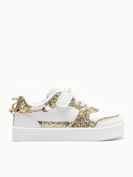 Lelli Kelly Sneaker με Χρυσά Γκλίτερ και Αλυσίδα  