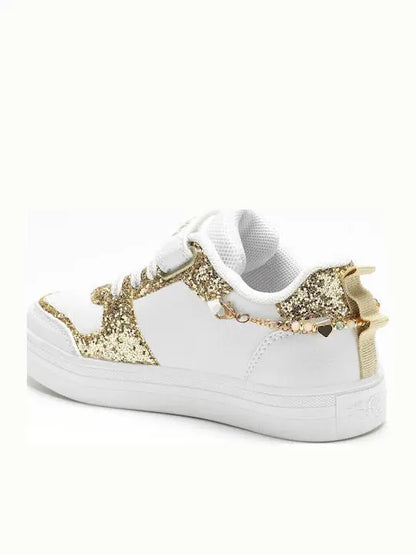 Lelli Kelly Sneaker με Χρυσά Γκλίτερ και Αλυσίδα  