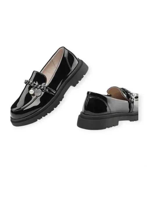 Παιδικά Loafers Mayoral για Κορίτσια σε Μαύρη Λούστρινη Απόχρωση  